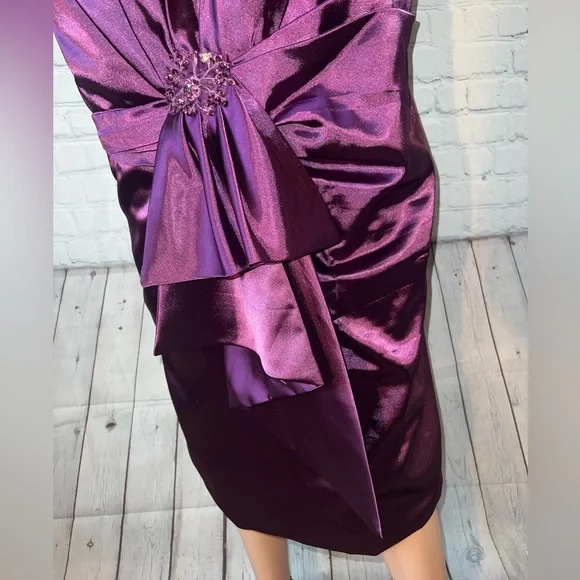 Light In The Box Purple Bow Tie Bedazzled Dress size 3X - Picture 3 of 12